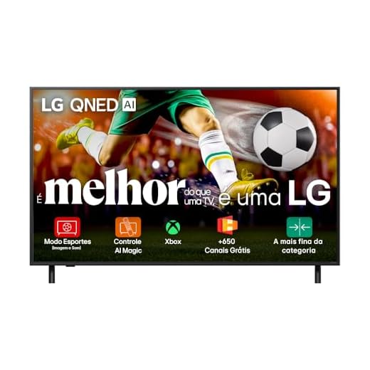 Smart TV 4K 55" LG QNED 55QNED82 Processador α7 AI Ger8 Ultra Slim Design Dolby Atmos Alexa Integrado WebOS 25