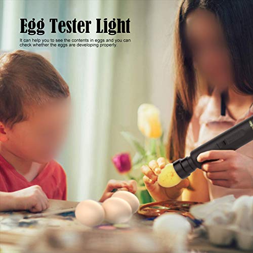 ZJchao LED Egg Candler Light, High Bright Cold LED Hatching Monitor Interchangeable Shades | Thermal-Safe Poultry Tester for Chicken, Duck Quail Eggs Farm Classroom - Image 3