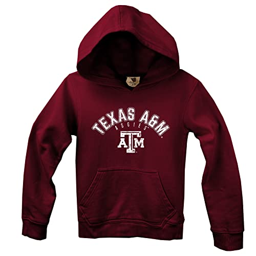 Wes and Willy NCAA Kids Fleece Hoodie Texas A&M Aggies L HAR Maroon