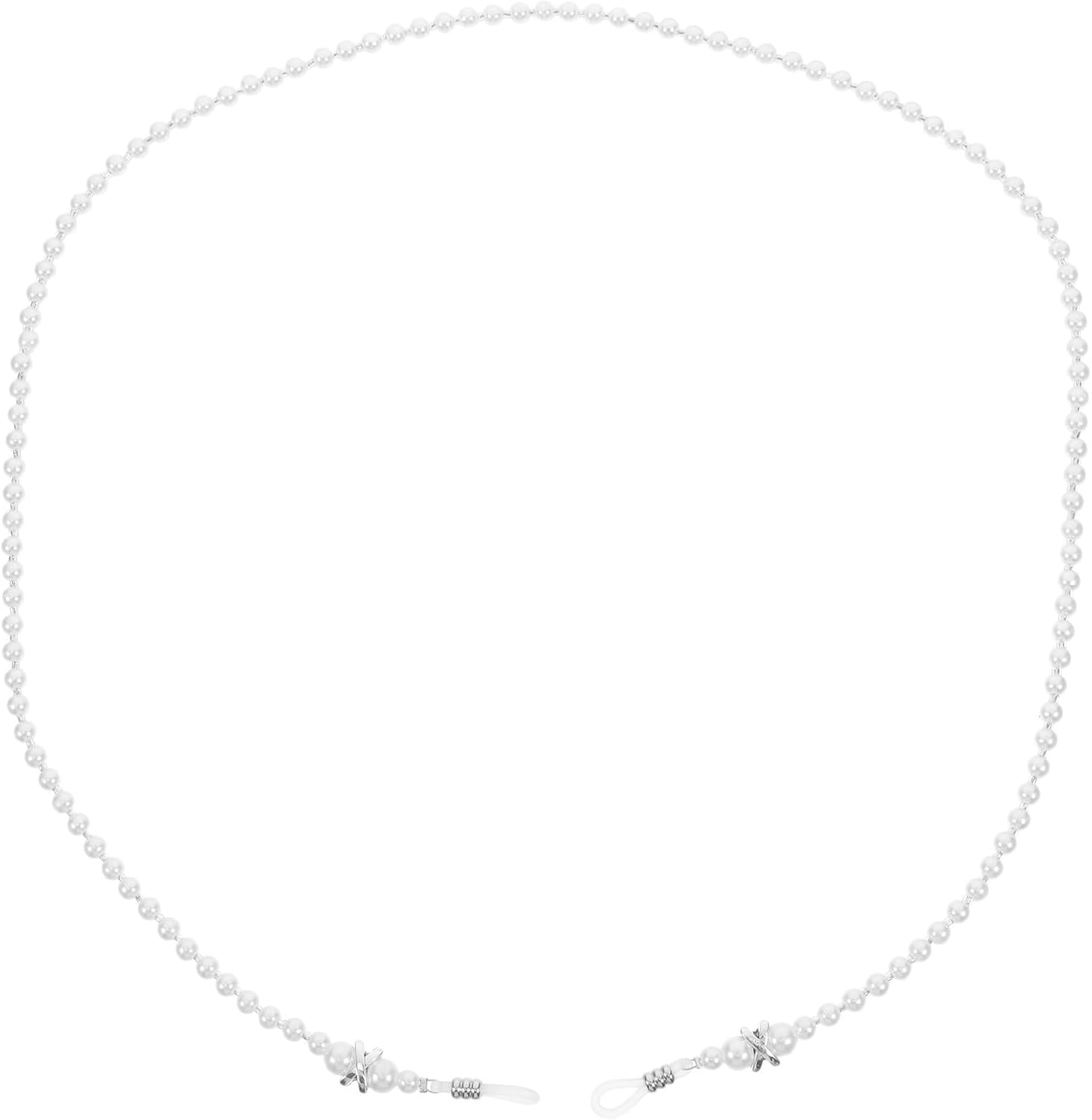 Alipis Fashionable Holder Eyeglass Chain Women for Pearl Anti-slip Beaded Versatile Plastic Lanyard Necklace Sunglasses and Mask Eyewear for Daily Life and Occasions