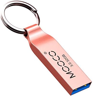 64GB Metal Keyring USB 2.0 Flash Drive Bulk Waterproof Thumb Drive Jump Drive Pen Drive Memory Stick Keyring,Silvery. (64GB)