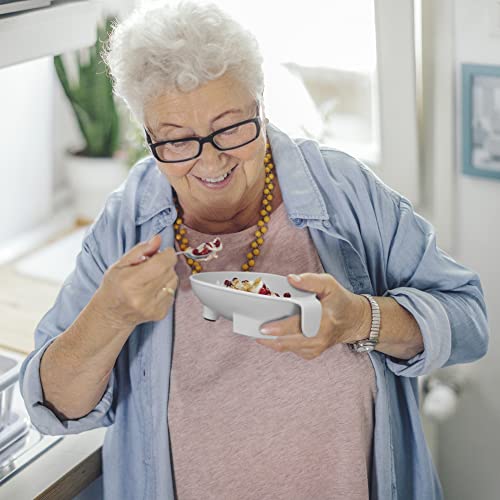 Adaptive Feeding Bowl for Elderly and Disabled Adults – Non Spill Scoop Bowl for One-Handed Eating, Arthritis, Parkinson’s and Stroke Recovery Eating Aid by Senior ICare - Image 5
