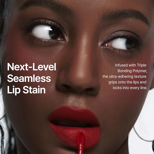 Image of Espoir Iconic Lip Stain The Red - Long Lasting Korean Lip Stain with Hydrating Hyaluronic Acid, High Pigment Red Lip Tint, Lightweight Transfer-Resistant Formula for Smooth, Defined Lips