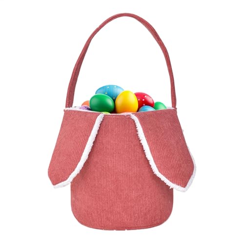 Secchio pasquale con orecchie di coniglio secchiello per bambini cestino per caramelle con di per la caccia alle uova a tema per