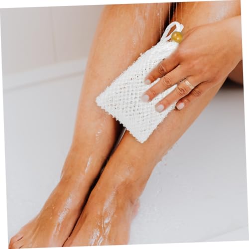Sac filet à savon nylon exfoliant et pochette mousse pour douche