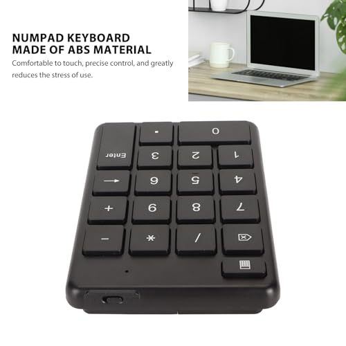 Bluetooth-Nummernblock, Kabelloser Ziffernblock, Numpad 19 Tasten, Tragbarer -Nummernblock für Finanzbuchhaltung, Batteriebetrieben, für Laptop, Desktop, PC, Notebook