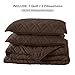 HORIMOTE HOME Quilt Set King Size Chocolate, Classic Geometric Diamond Stitched Pattern, Ultra Soft Microfiber Lightweight Bedding Bedspread Coverlet for All Season with 1 Quilt 2 Pillow Shams