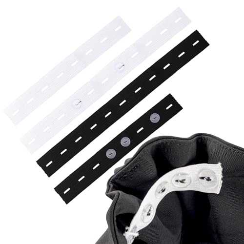 HUIKANGSHENG 12 Pcs Kids Waist Adjuster, Waist Button Clip Jeans Leggings - Adjustable Elastic, Solve the Problem of Tight Waistband, Comfortable and Durable, Perfect for Jeans, Shorts and Trousers