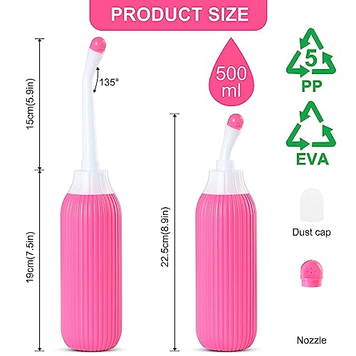 Xmyunsong Peri Bottle For Postpartum Care Perineal Spray Peri Bottle Postpartum Essentials Travel Bidet Cleansing Feminine Care Portable Travel Bidet Douche Bottle For Women Men17Oz.(Pink) #TOP3