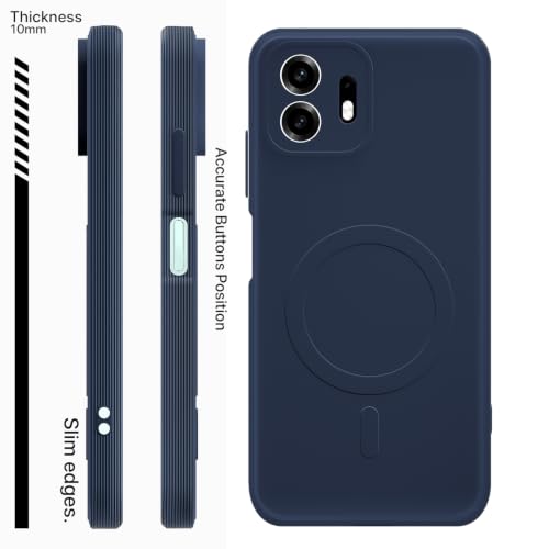 Image of Outlouders Back Cover for OnePlus N6 5G | Soft Matte Silicone | Slim Fit | Magnetic-Safe Logo Design (Magnetic-Safe Not Compatible) | Shockproof | Camera Protection Bumper Case (Blue)