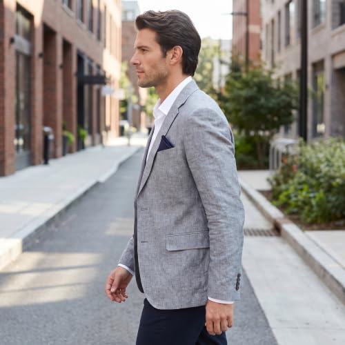 Pañuelo de color liso Lurrose azul oscuro de alta calidad para chaqueta de traje masculino 7