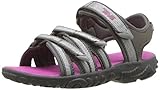 Teva Girl's Y Tirra Sport Sandal, Silver/Magenta, 4 M US Big Kid