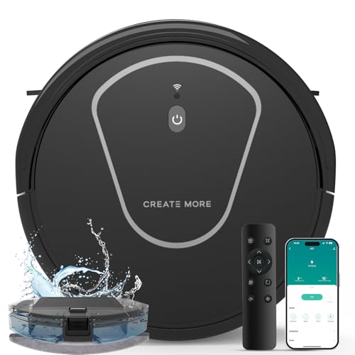 Image of Bagotte Robot Vacuum and Mop Combo, 3-in-1 Robotic Vacuums, 5000Pa Strong Suction Brushless Motor, Auto Recharging,Tangle Free, Timing Function, App/WiFi/Voice/Remote for Hard Floor and Pet Hair