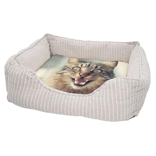 Coussin déhoussable et lavable pour panier chat et chien moelleux