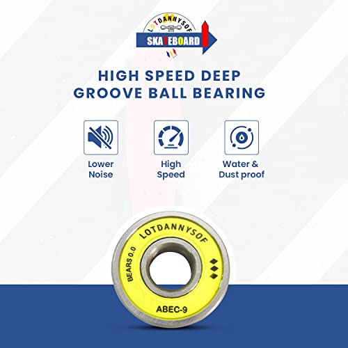 Upgrade Your Ride With Lotdannysof Premium Skateboard Bearings - Abec 9, Spacers, Washers, And Pro Longboard Bearings (Pack Of 8) #TOP5