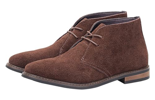 Santimon Chukka Boots Mens Casual Dress Suede Leather Chelsea Prom Wedding Cowboy Boots Men's Fashion Formal Western Ankle Boots