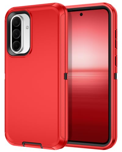 Coque Samsung Galaxy A37 5G I-HONVA intégrale rouge et noir protection 3 couches