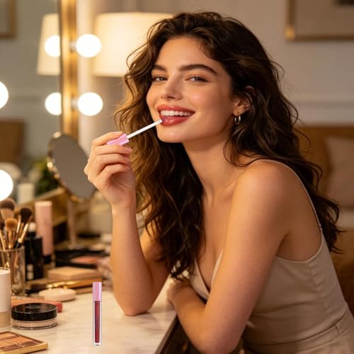 Brillo de labios no pegajoso que soluciona la sequedad en viajes y citas 3