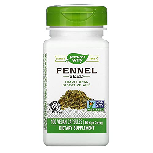 Nature's Way Fennel Seed 480 mg, 100 Vcaps, Pack of 2