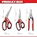 Goldblatt 3PCS Scissors Heavy Duty, Multipurpose Scissors, Drop Forged Blade, with Small Serrations, Comfortable Handle, Shop Scissors Easy Cutting Cardboard, Wires, Leather, Fabric