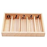 GOMYIE Arithmetic Toys Montessori Wooden Spindle Box Educational Toy