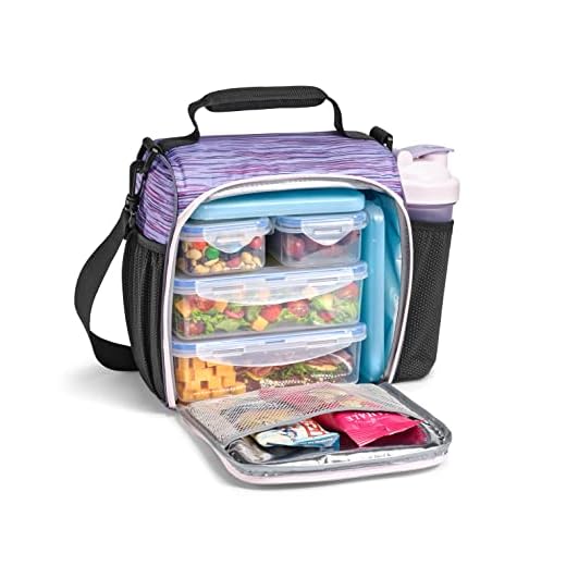JAXX by Fit+Fresh, 9pc Meal Prep Lunch Bag, Adults Love as Lunchbox, Lunch Tote, Lunch Box for Adults, Lunch Box Men, Lunch Bags Women, Lunch Box, Lunch Bags, Insulated Lunch Bag, Insulated Lunch Box
