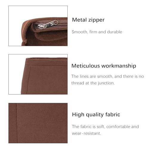 Lckaey Purse Organizer for new Diane stick liner bag storage and sorting bag Felt Insert Y082-coffee - Thumbnail 6
