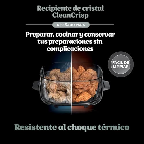 Ninja CRISPi Freidora de Aire portátil, 3,8 l, 4 en 1, freír con Aire, Asar, Mantener Caliente y gratinar, compacta, Incluye 2 recipientes de Vidrio extraíbles y Tapas, 1700 W, Salvia, FN101EUSG - imagen 3