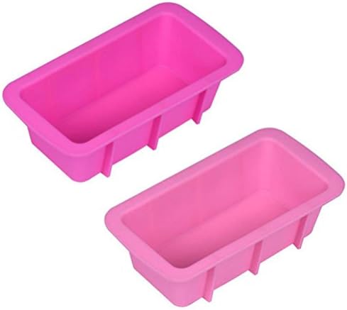 Dolloress Non Stick Silicone 16x8.5x5cm Rectangle Pink Bread Loaf Cake Mold Bakeware Baking Pan Oven Mould