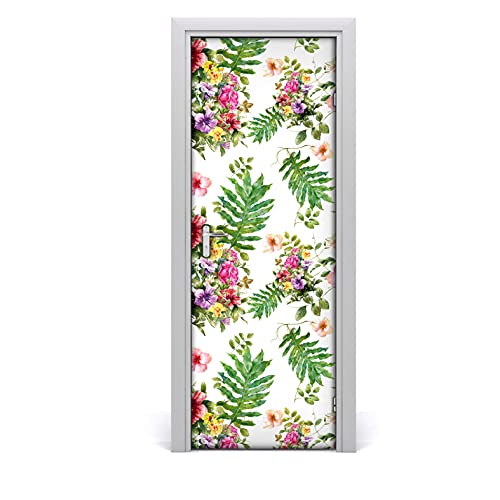 Vinilo de puerta autoadhesivo de hojas 85x200 cm mural decorativo lavable 2