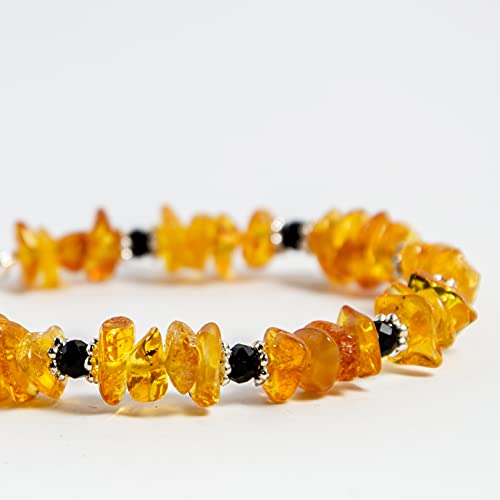 Pulsera de ámbar báltico ajustable que elimina problemas de talla de muñeca 3
