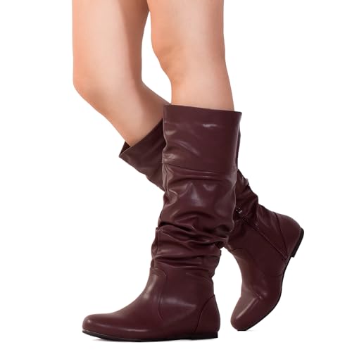 RF ROOM OF FASHION Women's Slouchy Knee High Hidden Pocket Boots (REGULAR CALF)3
