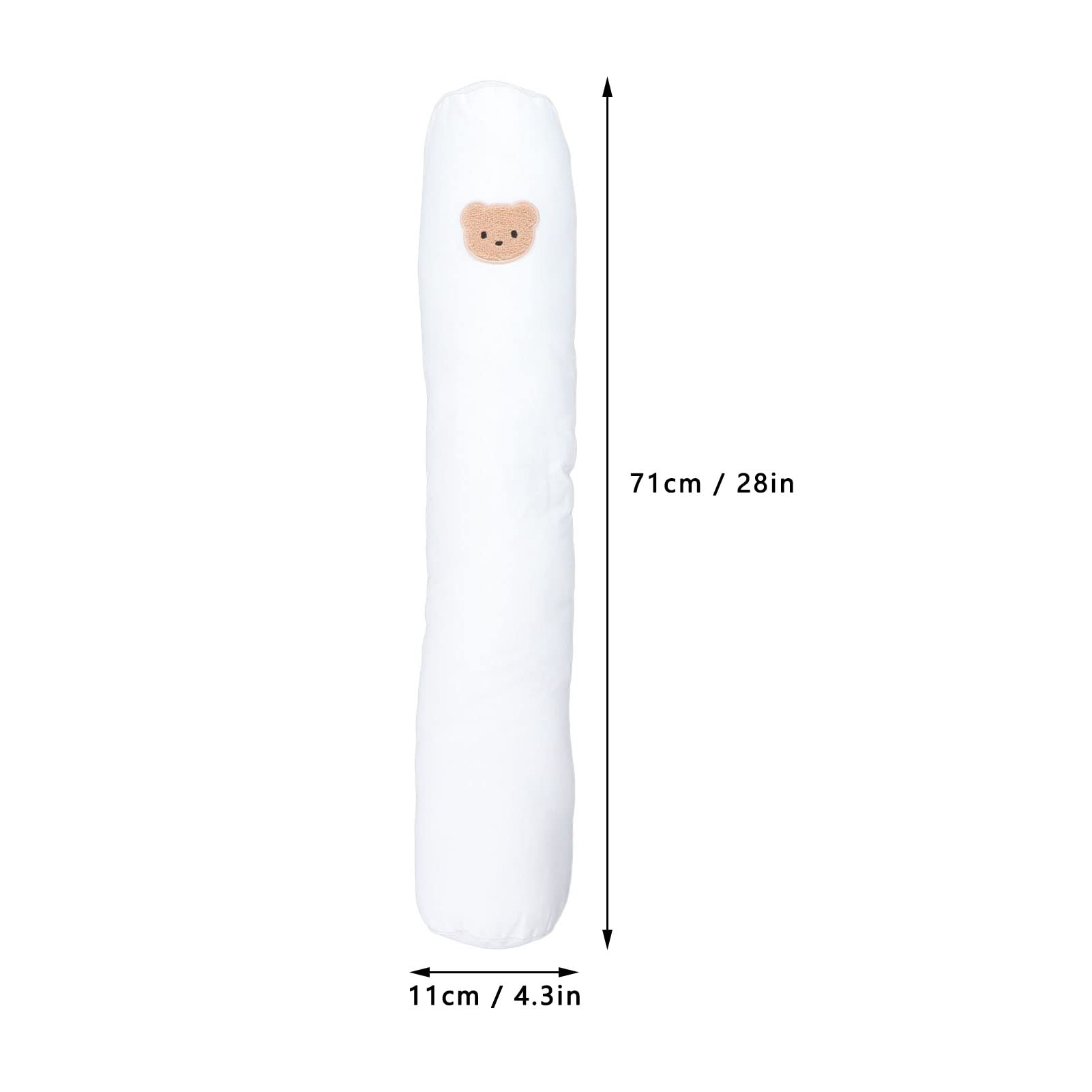 OMABETA Oreiller De Traversin Pour Bébé Traversin Multifonctionnel En Coton Doux Et Puericulture Oreiller Ours Kaki Blanc - Maison