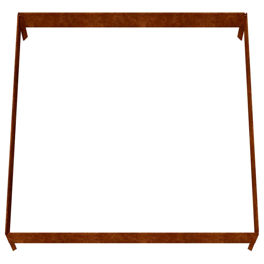 Generico Fioriera Rialzata da Giardino 100x100x26 cm in Acciaio Corten,Prato e Giardino,Giardinaggio,Vasi e fioriere-824514