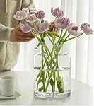 Clear Glass Vases Flower Vases for Centerpieces 9" Large Glass Cylinder Vase for Home Wedding Party Events Office Entryway Décor (Transparent)