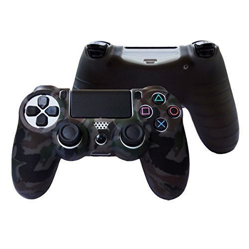 Hikfly Silicone Gel Controller Cover Skin Protector Compatible For Sony Playstation 4 Ps4/Ps4 Slim/Ps4 Pro Controller (2X Controller Cover With 8 X Fps Pro Thumb Grip Caps)(Grey,Peach) #TOP4