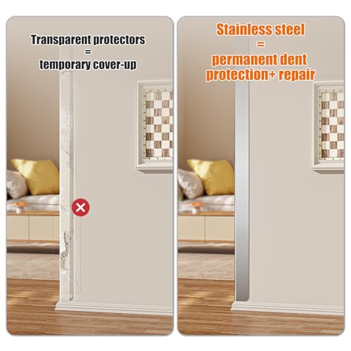 Image of 2x2x48 Inch 304 Stainless Steel Wall Corner Guards (5-Pack) Heavy Duty Rounded Corner Protector, Smooth Folded Edge Design for Wall Protection Stainless Steel Slab