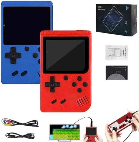 Gametendo – Over 400 Classic Games | Retro Handheld Gaming Console, Retro Portable Mini Handheld Video Game Console, Plug and Play Video Games for Tv, Support 2 Players Play (2pcs,e)