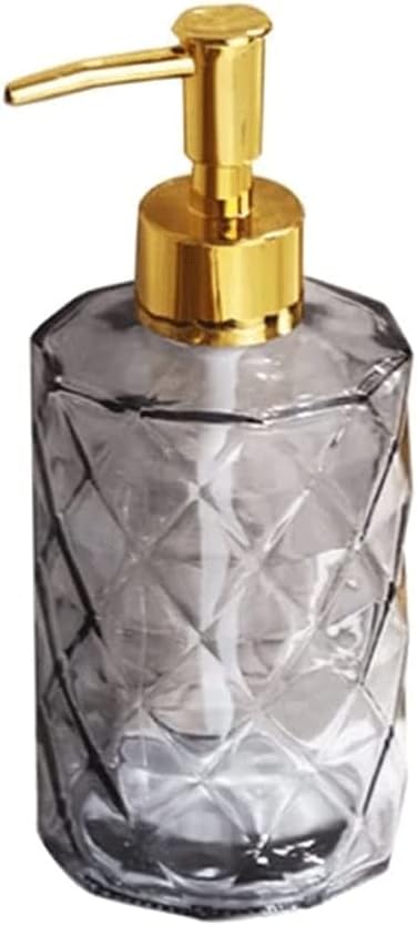 Kitchen Glass Soap Dispenser Manual Countertop Lotion Bottle Bathroom Refillable Clear Lotion Dispensers 11.6oz/14.1oz