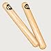 Classic Hardwood Claves Musical Instrument Sticks — NOT MADE IN CHINA — For Live, Studio and Classrooms, 2-YEAR WARRANTY