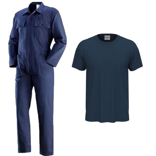 fratelliditalia.org Set Arbeitsanzug dunkelblau und T-Shirt für professionelle Arbeiter in verschiedenen Bereichen Bauindustrie Werkstatt Mechanik