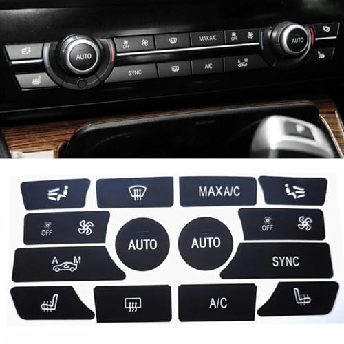 Autocollants boutons de commande rénover climatisation voiture X6 - 2