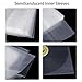 OPount 50 Pieces Semi-Transparent Inner Plastic Record Cover Sleeves for 12 Inch Vinyl LP Album
