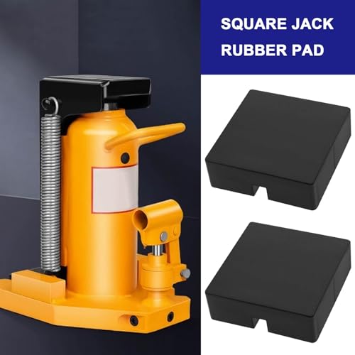 Image of SING F LTD 4pcs Slotted Square Car Jack Rubber Blocks 7.5 x 7.5 x 2.5cm Slotted Rubber Frame Rail Protector Square Pinch Welds Protector Lift Jack Pad for Toe Jack Axle Stands