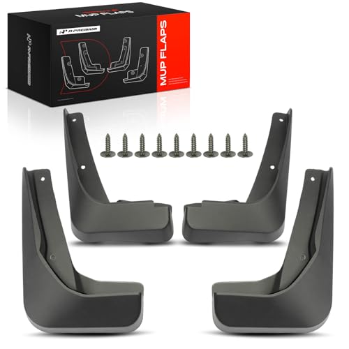 Image of A-Premium Mud Flaps Compatible with Audi | for Audi A3 /A3 Quattro 2015-2019 Sedan, No Drilling Required Mud Guards with Hardware Accessories, Set of 4 Front Rear
