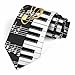 AnBuPan Piano Key Gold Music Notes Men's Tie Musical Instrument Keyboard Music Stave Novelty Neckties Classic,Men's Tie for Wedding Party Business Casual Gifts