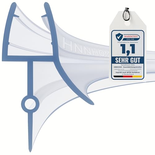 HNNHOME® - Striscia di tenuta in gomma pre-curvata da 870 mm, perfetta per porte in vetro curvate o dritte da 4 - 6 mm, con spazio 16-22 mm