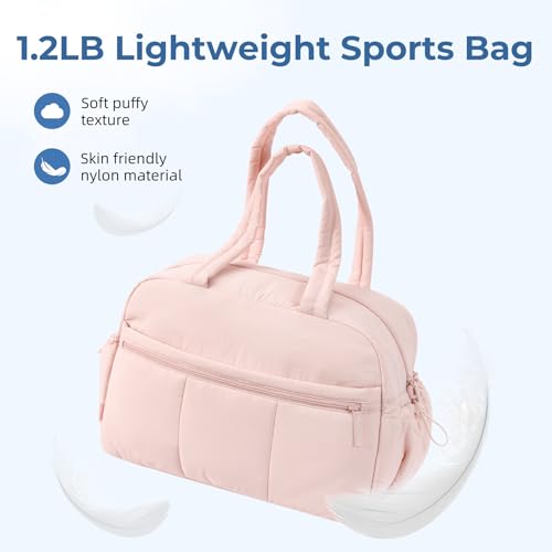 Image of CLUCI Duffle Bag for Travel, Gym Bag for Women, Puffer Tote Small Carry On Bag, 30L Duffle Weekender Bags with Wet Pocket