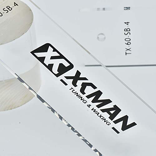 Xcman Snowboard Ski Waxing Plastic Scraper 4Mm Thick(Clear) - Corner Notch For Edge Cleaning - 2Pack #TOP6