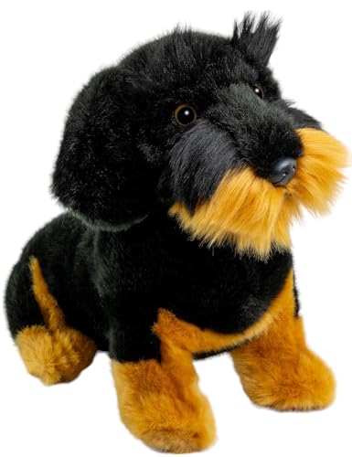 Peluche Teckel Noir Assis 30cm Carl Dick 3443